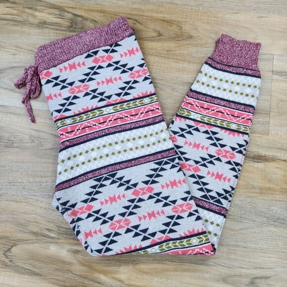 🔺️American Eagle Tribal Design Drawstring Sweater Jogger Pants XLarge - Picture 1 of 12